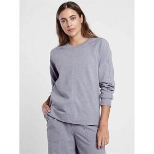 Athleta Farallon Swing Blue Heather Crewneck Pullover Sweatshirt Top Size XS